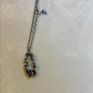 Elegant Silver Necklace with Gem Accents